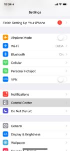 how to record your iphone screen settings